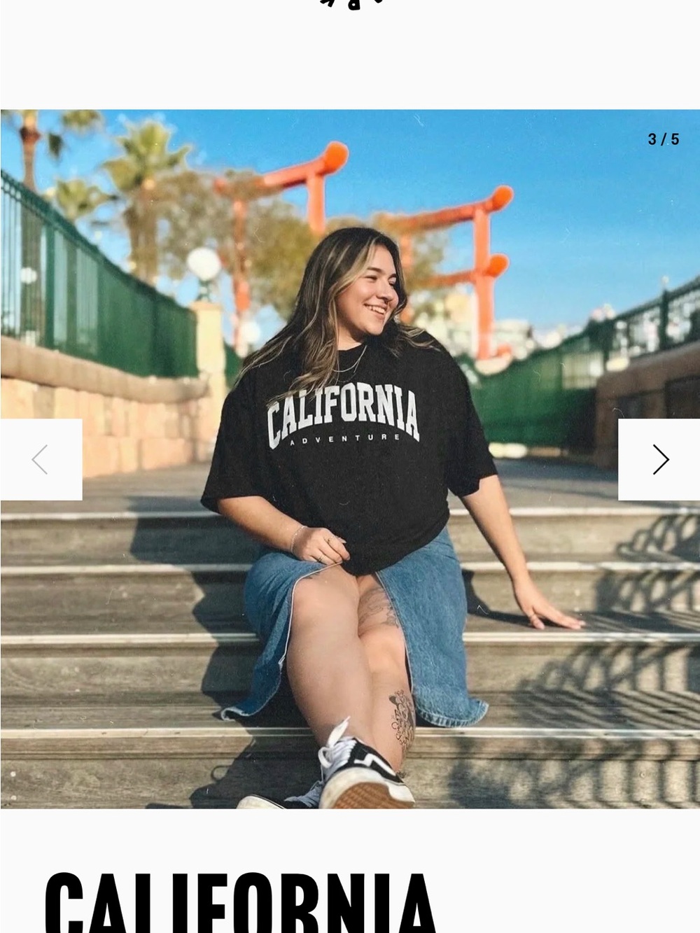 California Adventure Black Graphic Tee